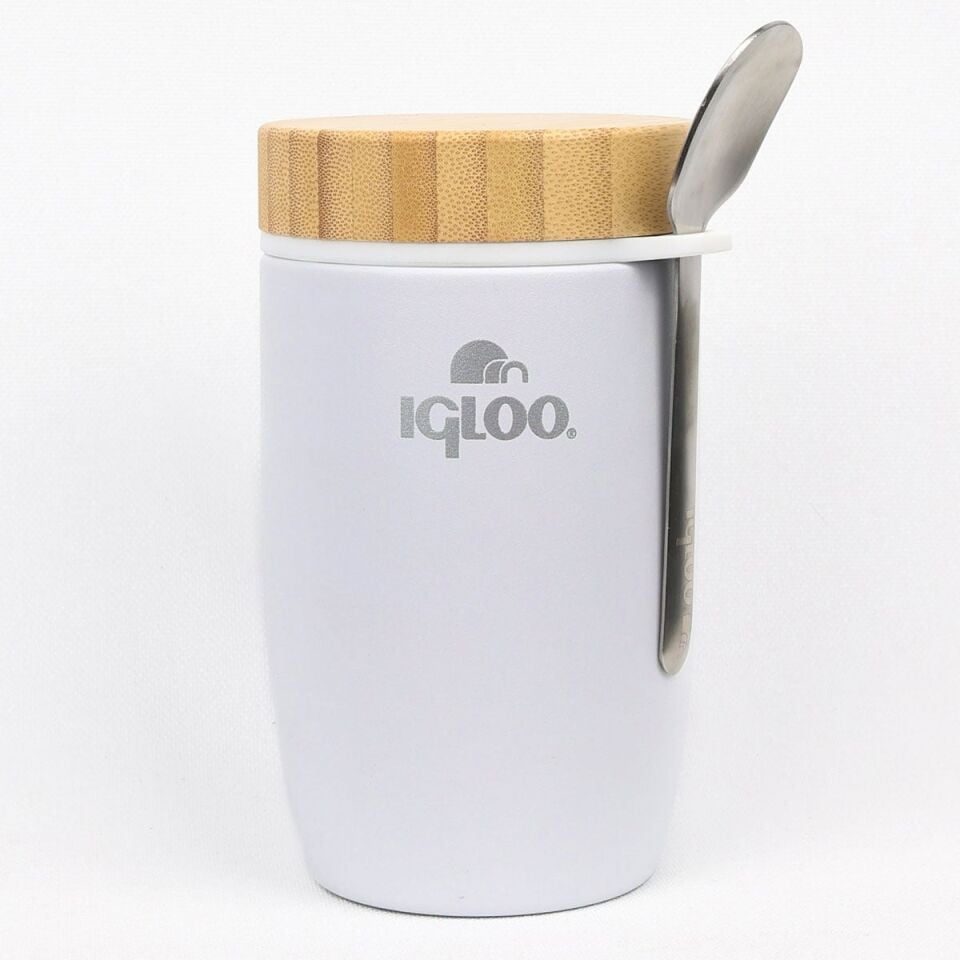 Igloo Bamboo Yemek Termosu 500ml-BEYAZ