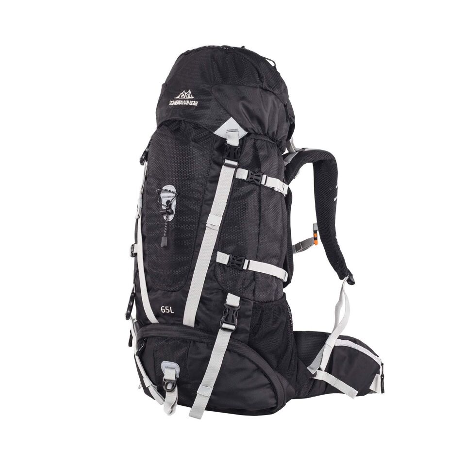 QuickUP Hiking Sırt Çantası 65 Litre-SİYAH-GRİ