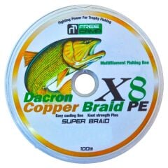 FreeCamp Copper 8 Braid 100m 0.33mm Olta Misinası